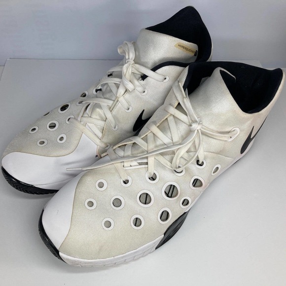 Nike Zoom Hyperquickness 3 White Size 18 Men's Basketball Shoes 812976-101 GREAT - Picture 9 of 10